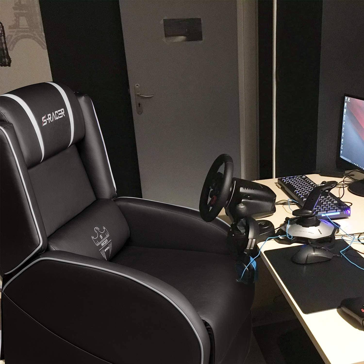 Homall Gaming Recliner Chair PU Leather, Home Theater Seating