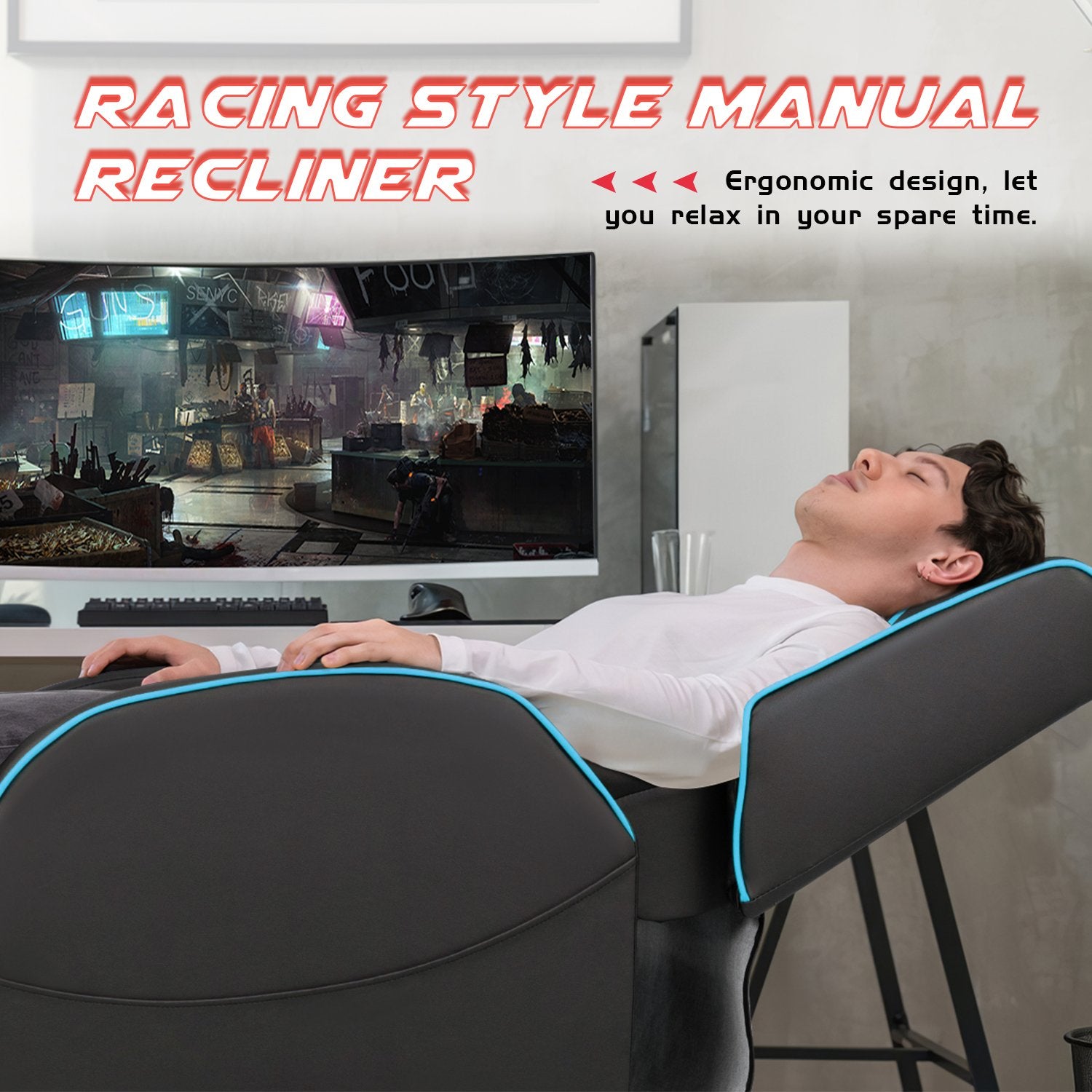 Homall Gaming Recliner Chair PU Leather, Home Theater Seating