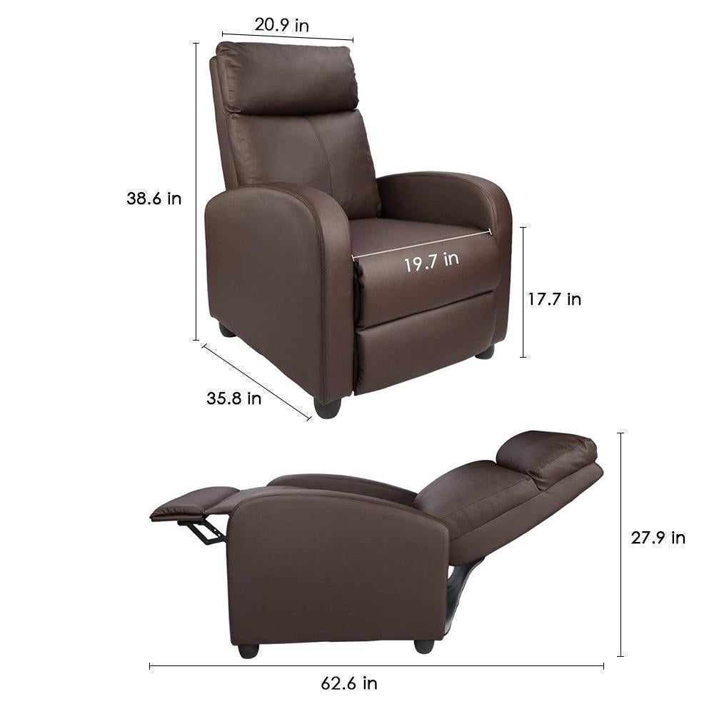 Homall PU Leather Recliner Home Theater Seating Living Room Chair