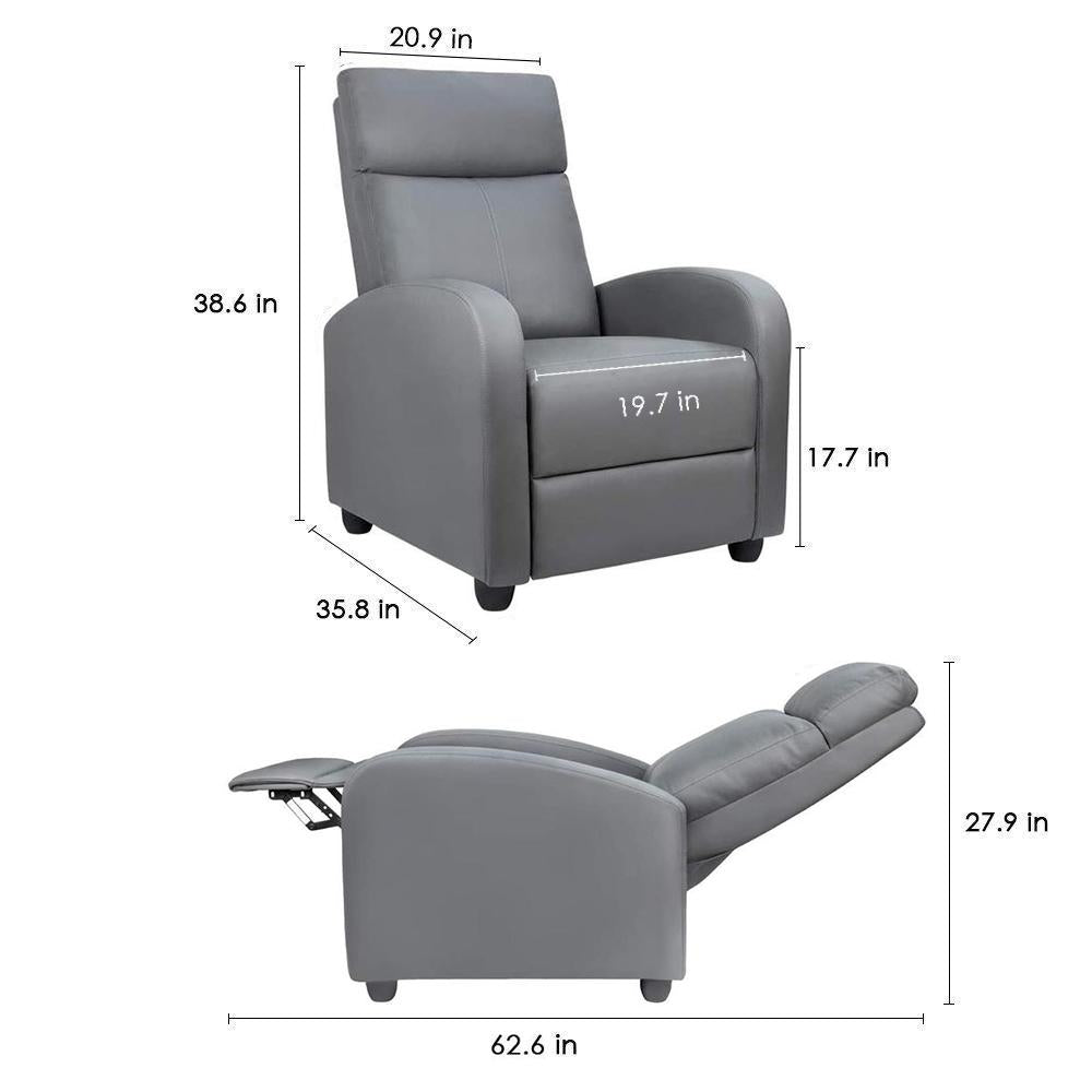 Homall PU Leather Recliner Home Theater Seating Living Room Chair