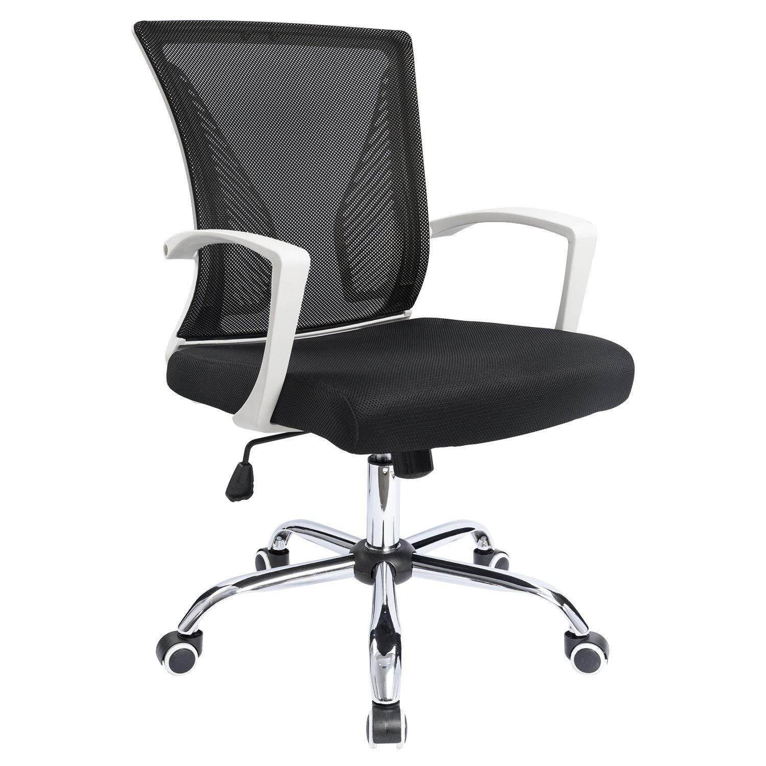 Homall Office Chair Mid Back Swivel Lumbar Support Desk Chair, Computer Ergonomic Mesh Chair with Armrest