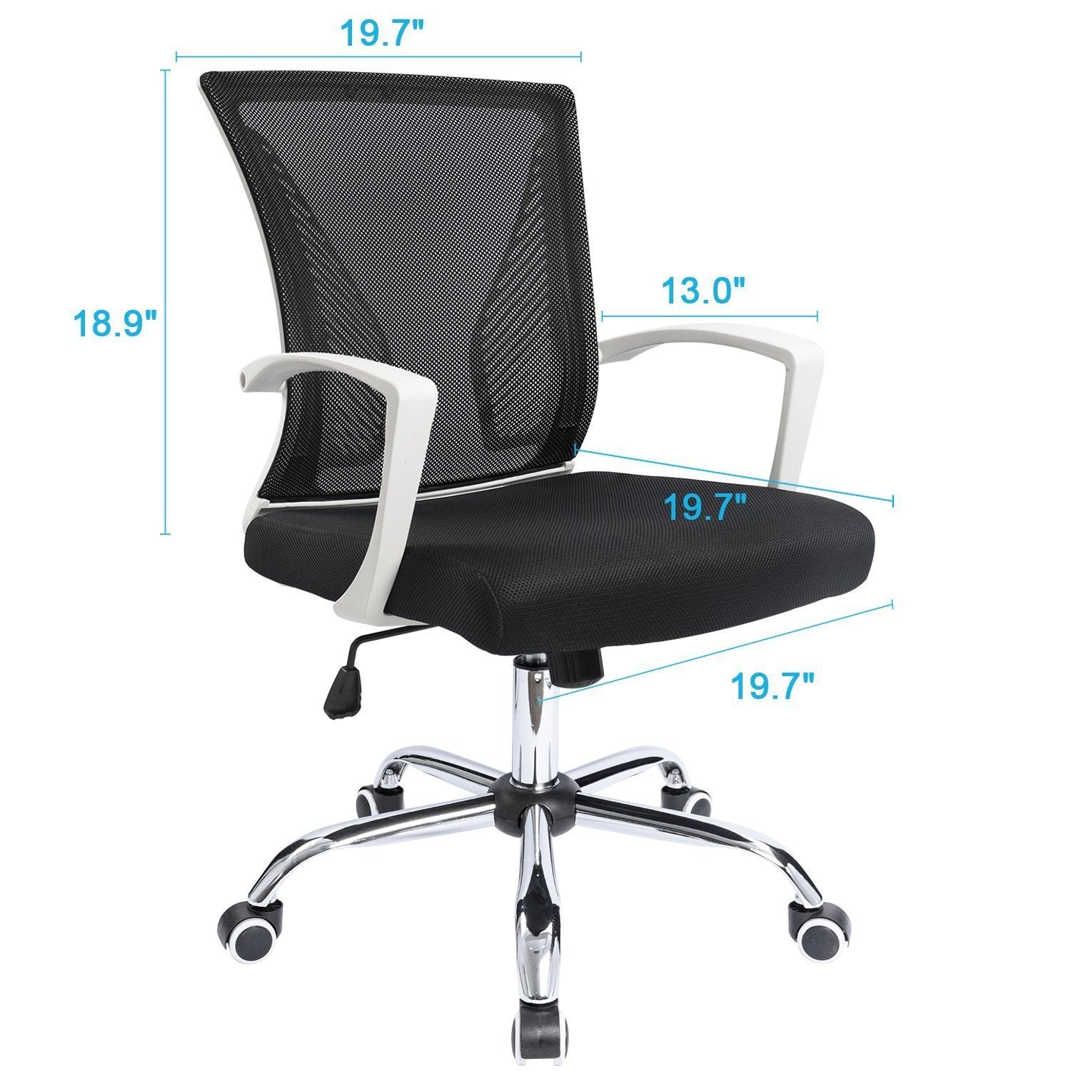 Homall Office Chair Mid Back Swivel Lumbar Support Desk Chair, Computer Ergonomic Mesh Chair with Armrest