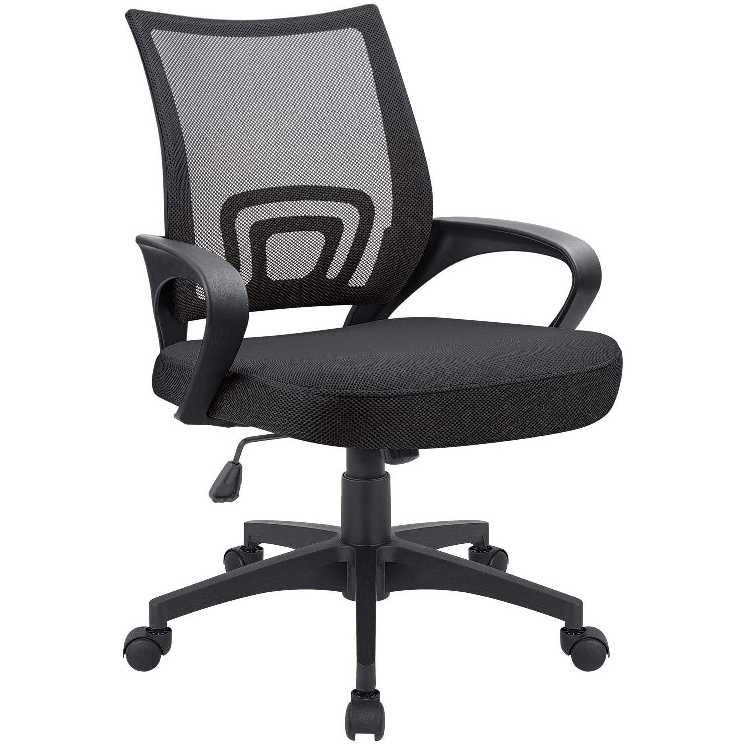 Homall Office Chair Ergonomic Mid Back Swivel Mesh Chair Height Adjustable Lumbar Support Computer Desk Chair with Armrest