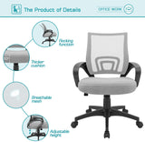 Homall Office Chair Ergonomic Mid Back Swivel Mesh Chair Height Adjustable Lumbar Support Computer Desk Chair with Armrest