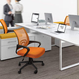 Homall Office Chair Ergonomic Mid Back Swivel Mesh Chair Height Adjustable Lumbar Support Computer Desk Chair with Armrest