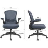 Homall Office Desk Chair Ergonomic Mesh Chair with Flip-up Arms and Adjustable Height