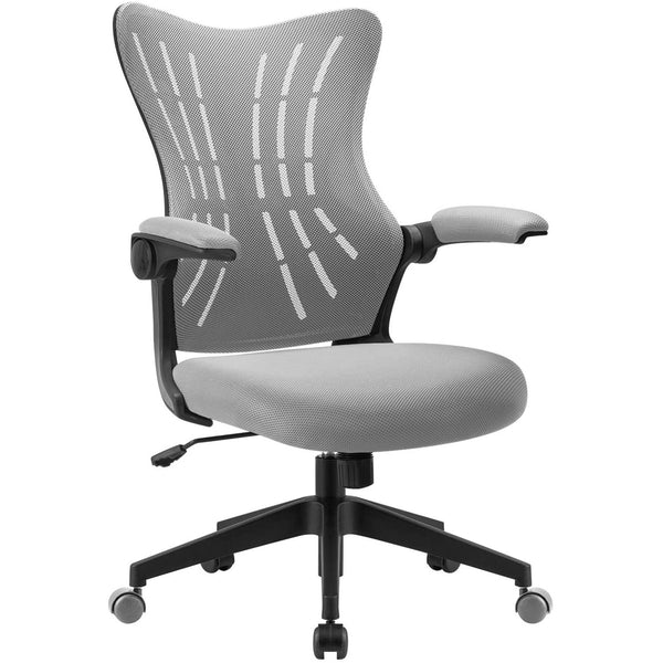 Homall Office Desk Chair with Flip Arms,Mid Back Mesh Computer Chair Swivel Task Chair with Ergonomic with Lumbar Support