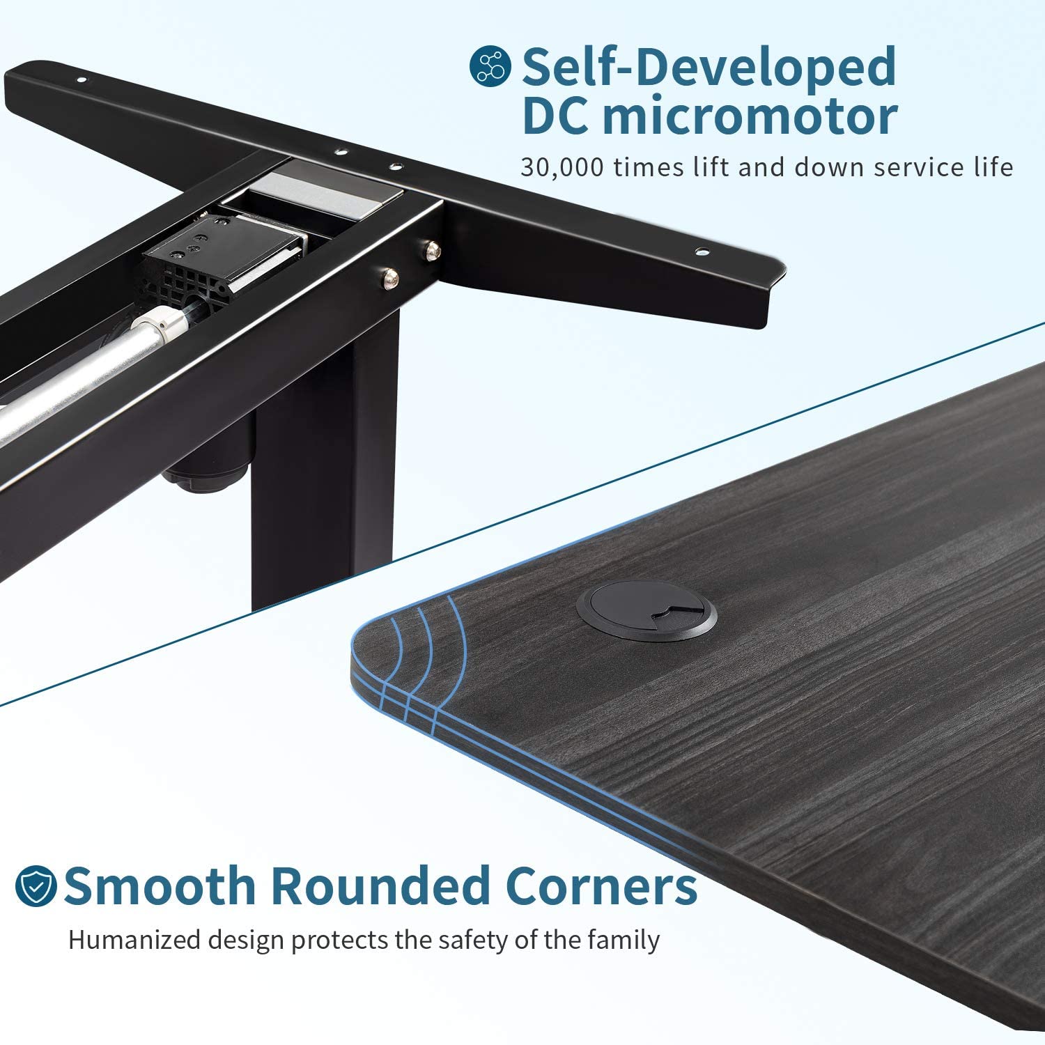 Homall Electric Standing Desk, Height Adjustable 43 Inches Office Desk