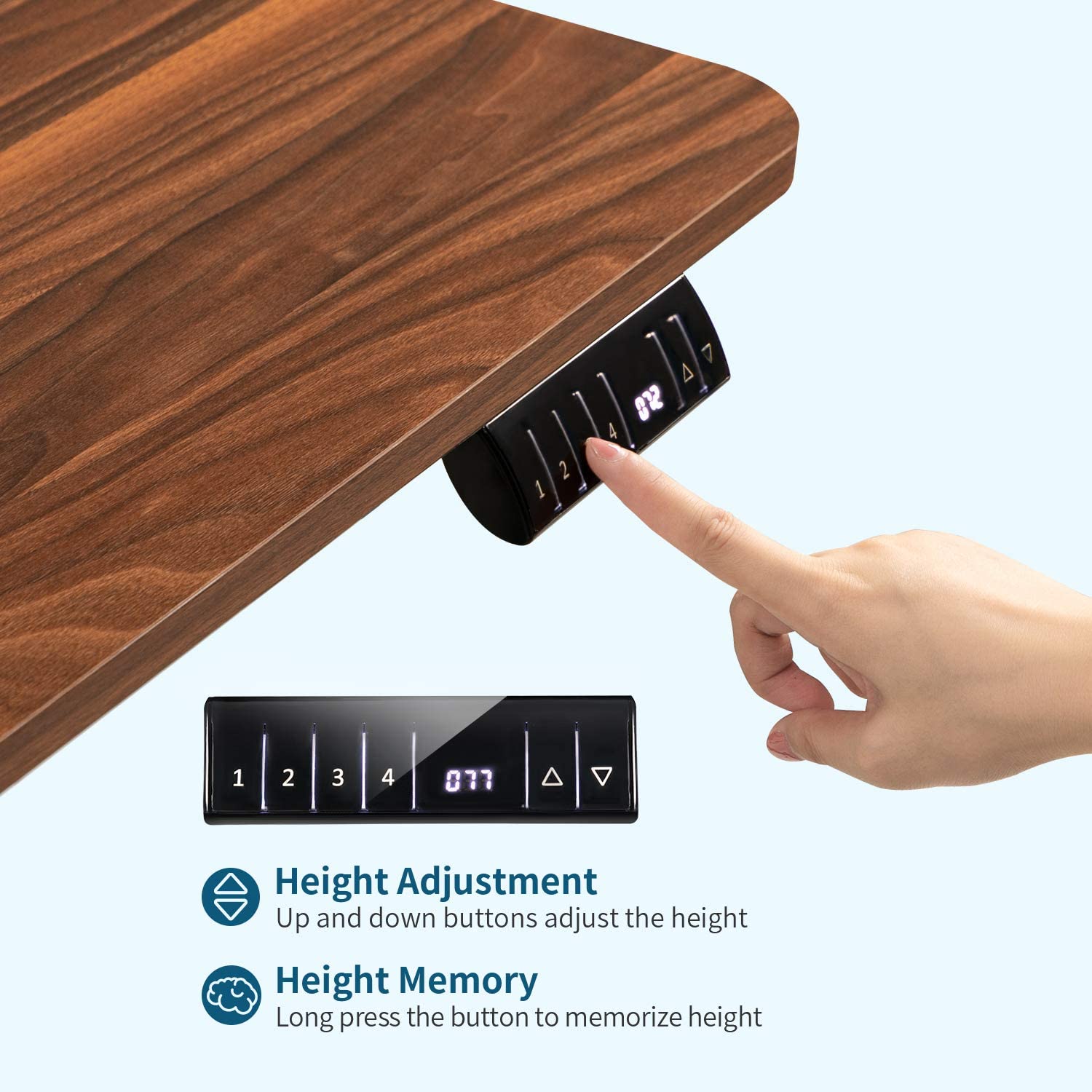 Homall Electric Standing Desk, Height Adjustable 43 Inches Office Desk