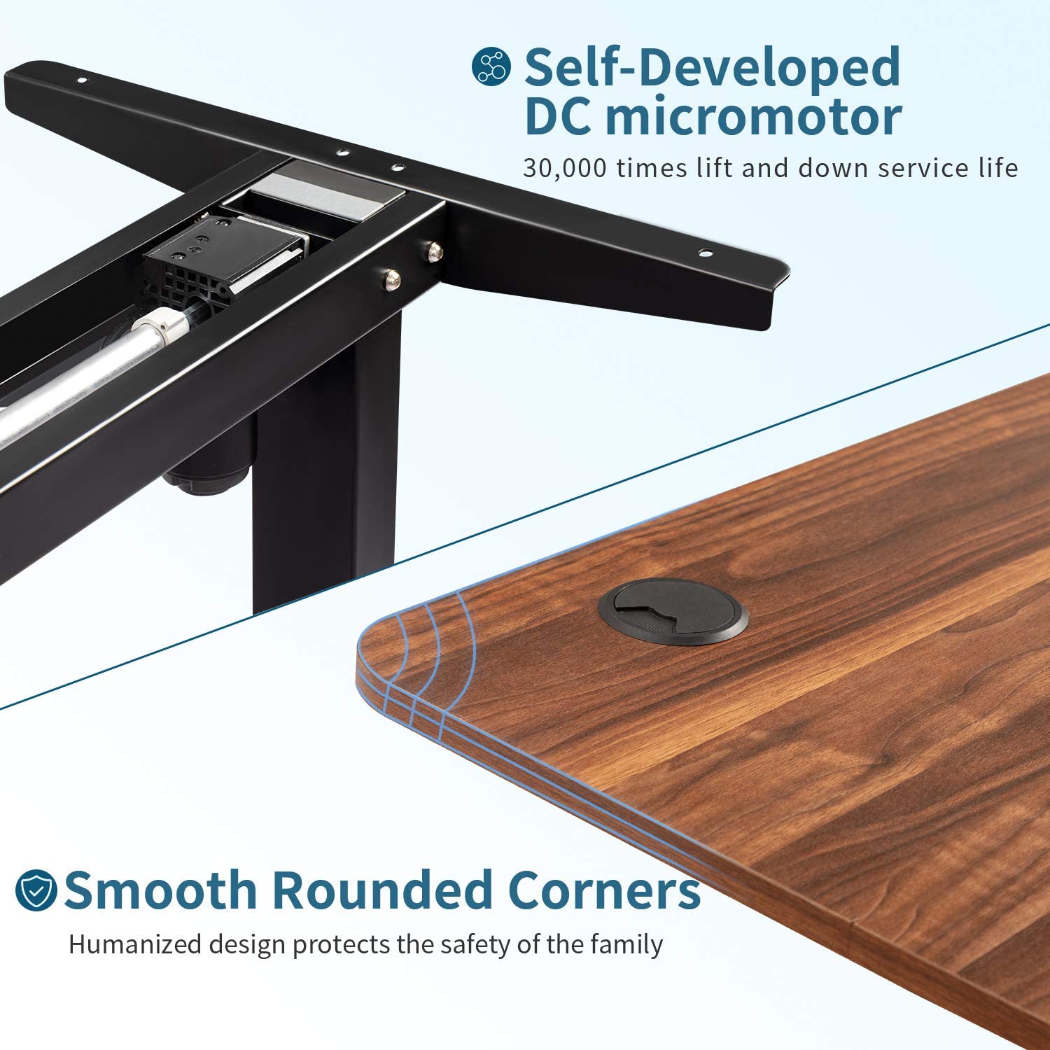 Homall Electric Standing Desk, Height Adjustable 43 Inches Office Desk