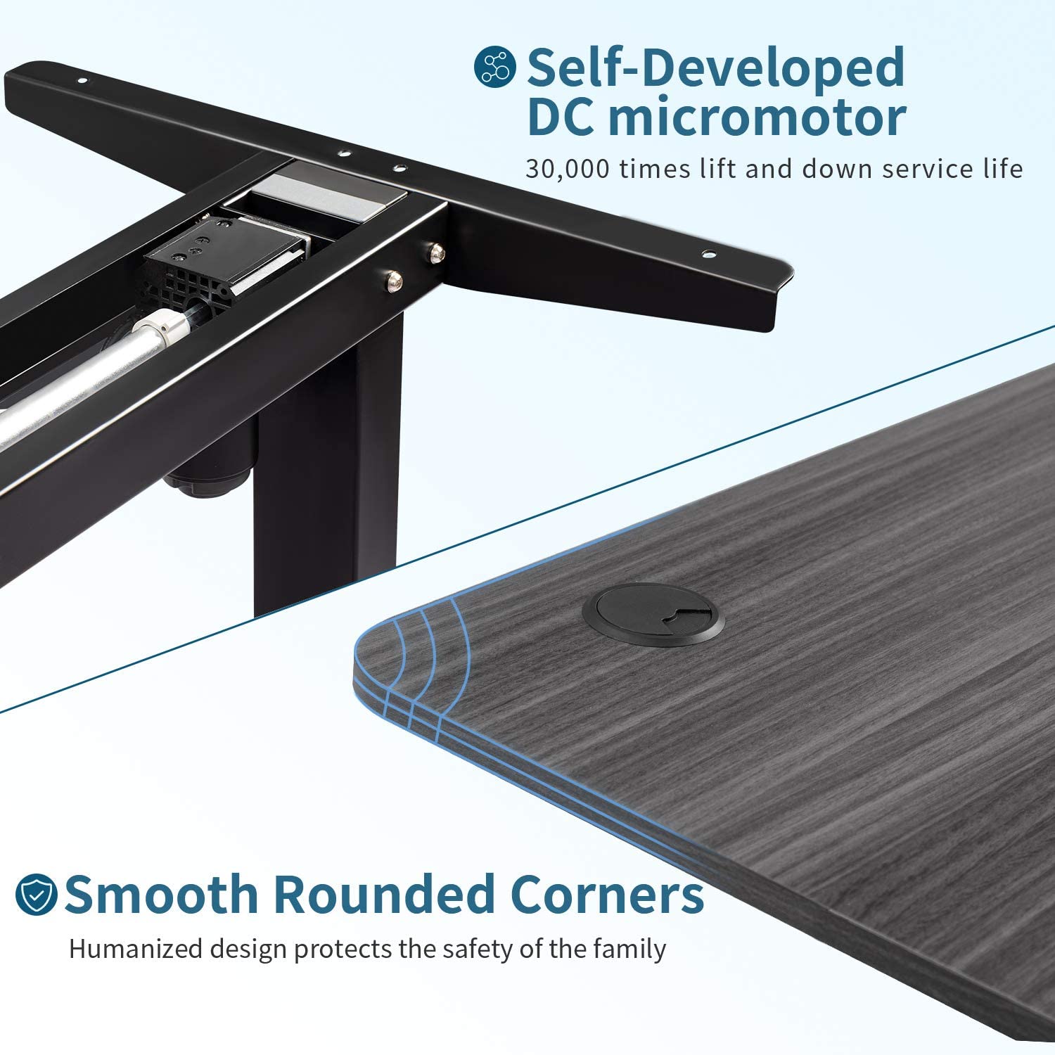 Homall Electric Standing Desk, Height Adjustable 43 Inches Office Desk