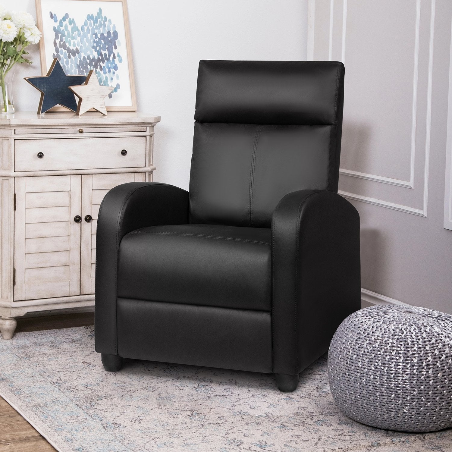 Homall PU Leather Recliner Home Theater Seating Living Room Chair