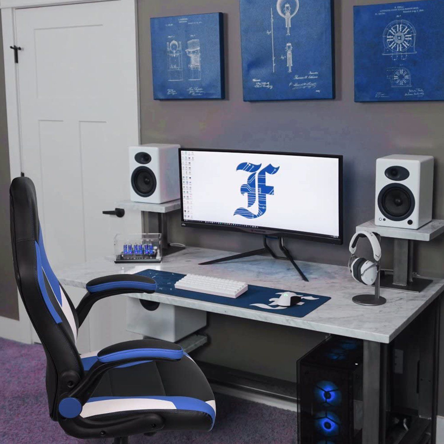 Homall Gaming Chair High Back Leather Racing Computer Chair