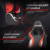 Homall Gaming Chair RGB Lighting High Back Computer Chair PU Leather Desk Chair PC Racing LED Ergonomic Adjustable Swivel Task Chair
