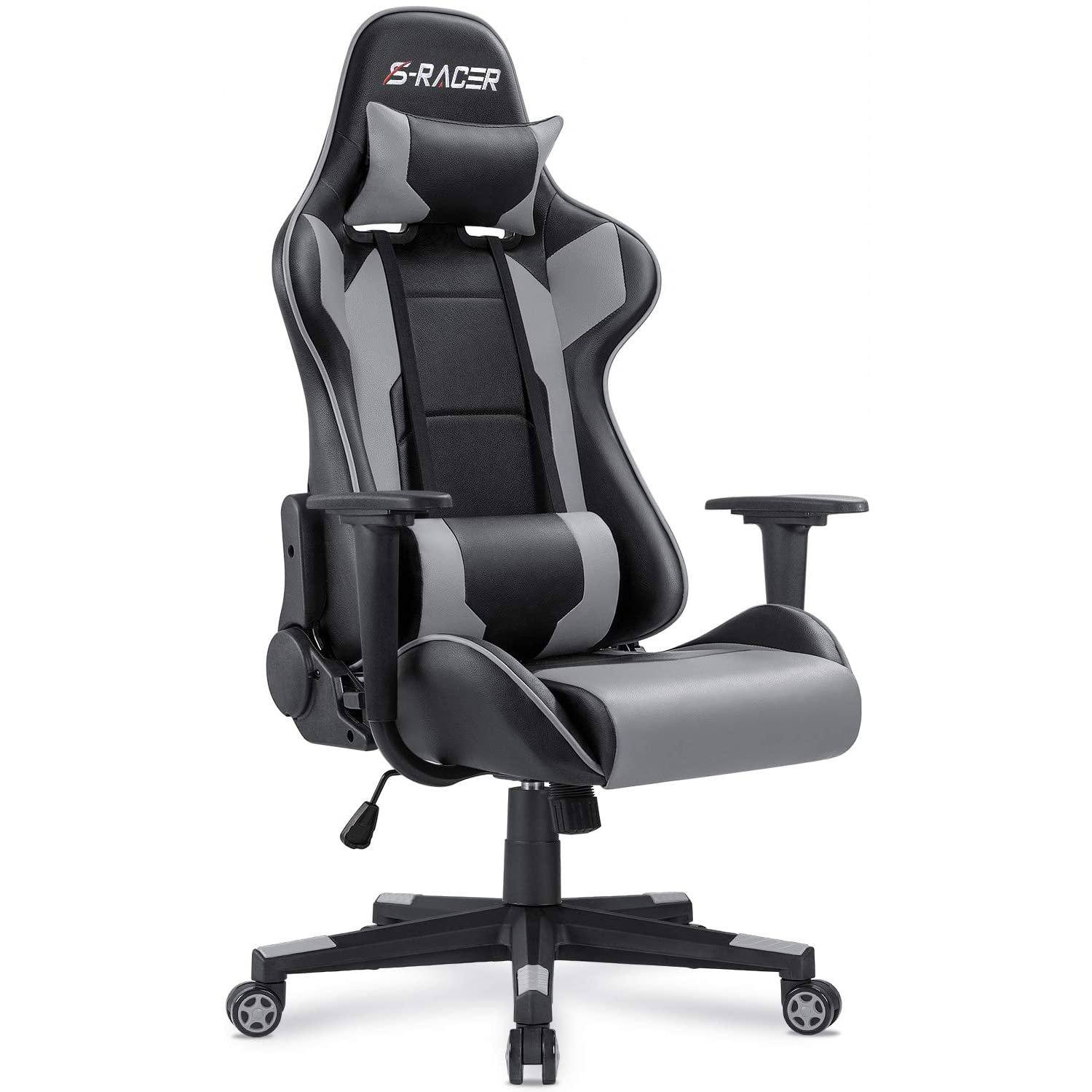 Homall Gaming Chair Racing Chair Computer Desk Chair with Headrest and Lumbar Support