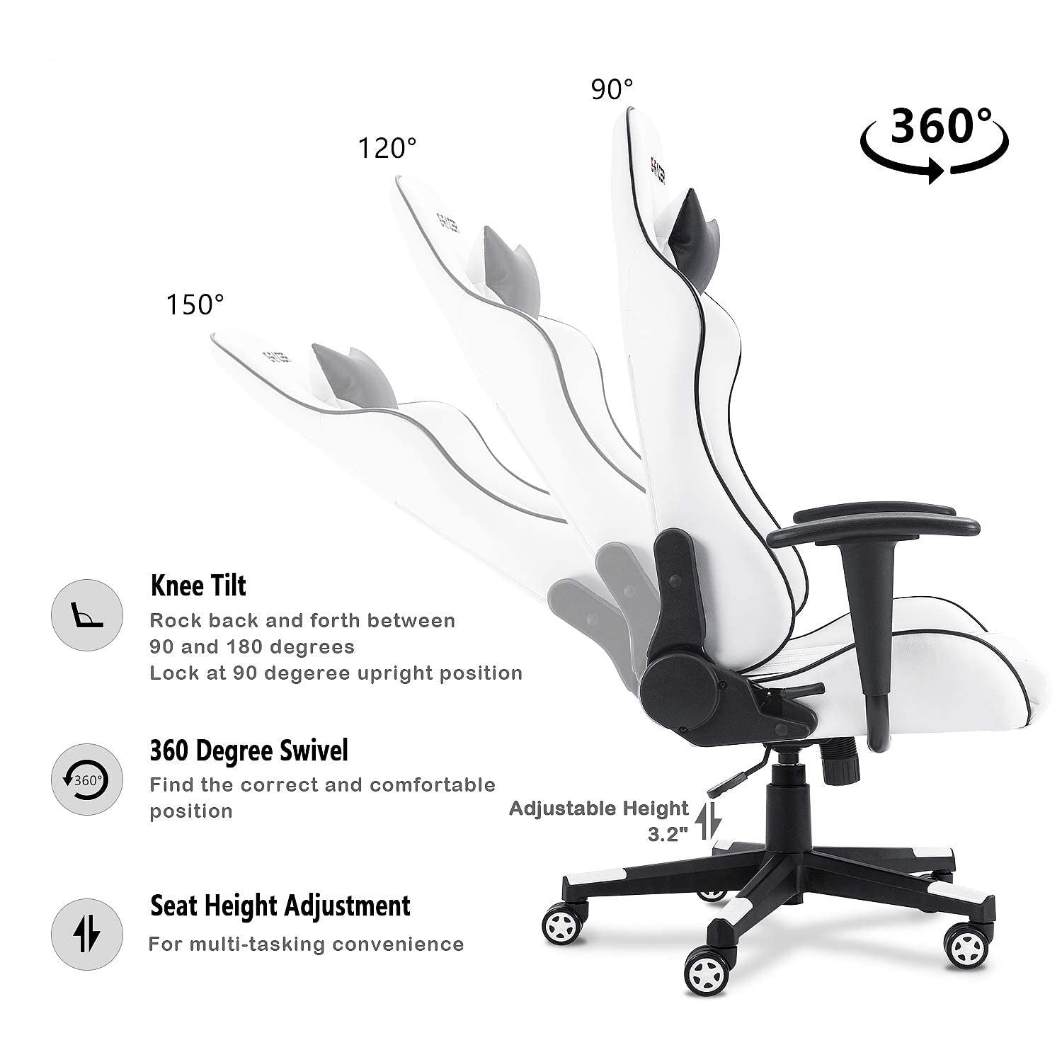 Homall Gaming Chair S-racer Rocking Chair High Back Racing Computer Chair