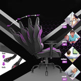 Homall Gaming Chair Office Chair High Back Racing Computer Chair PU Leather Adjustable Seat Height Swivel Chair Ergonomic Executive Chair with Headrest