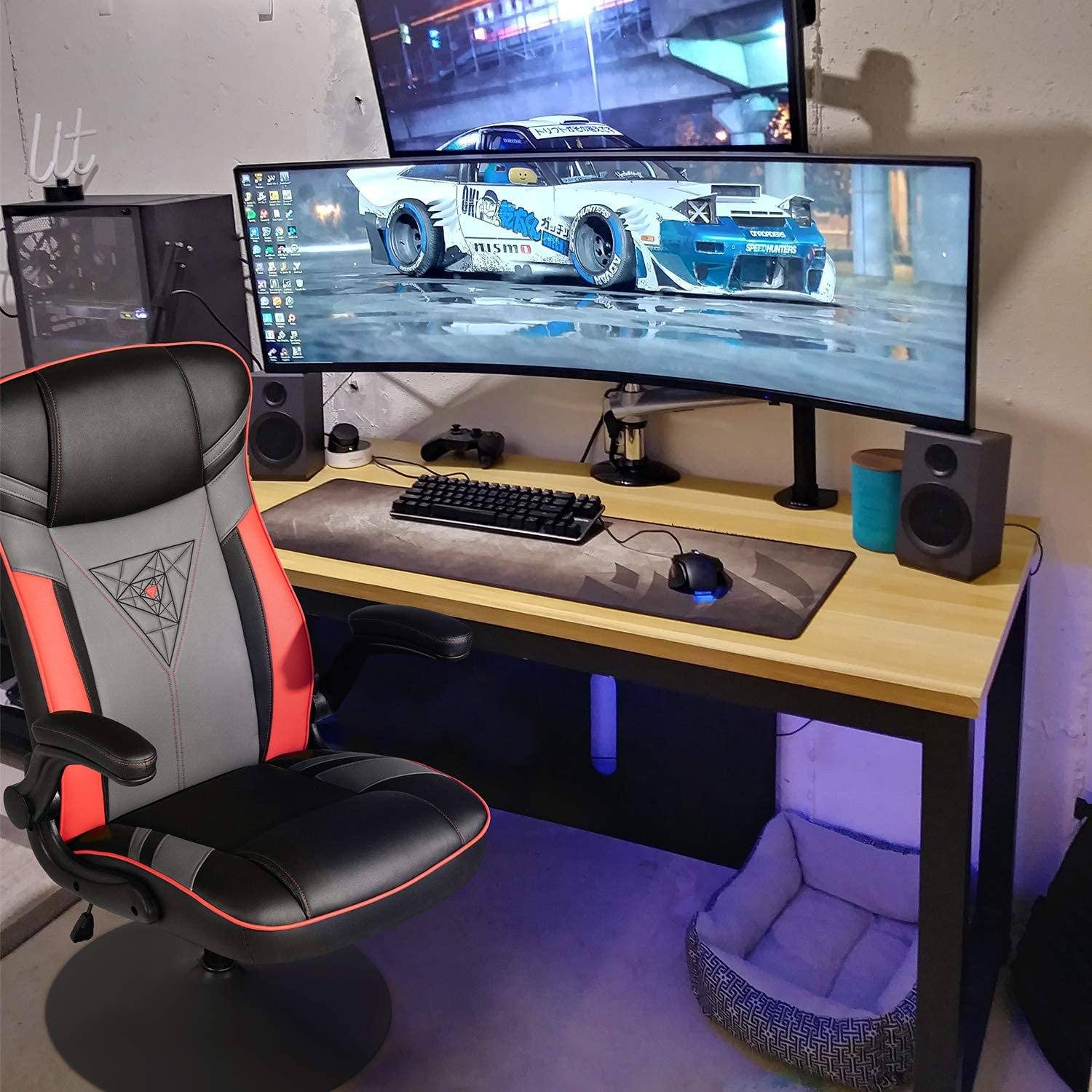 Homall Rocking Gaming Chair Racing Computer Game Chairs Office Adjustable Swivel High Back PC Gamer Chair Armrest Support for Adult