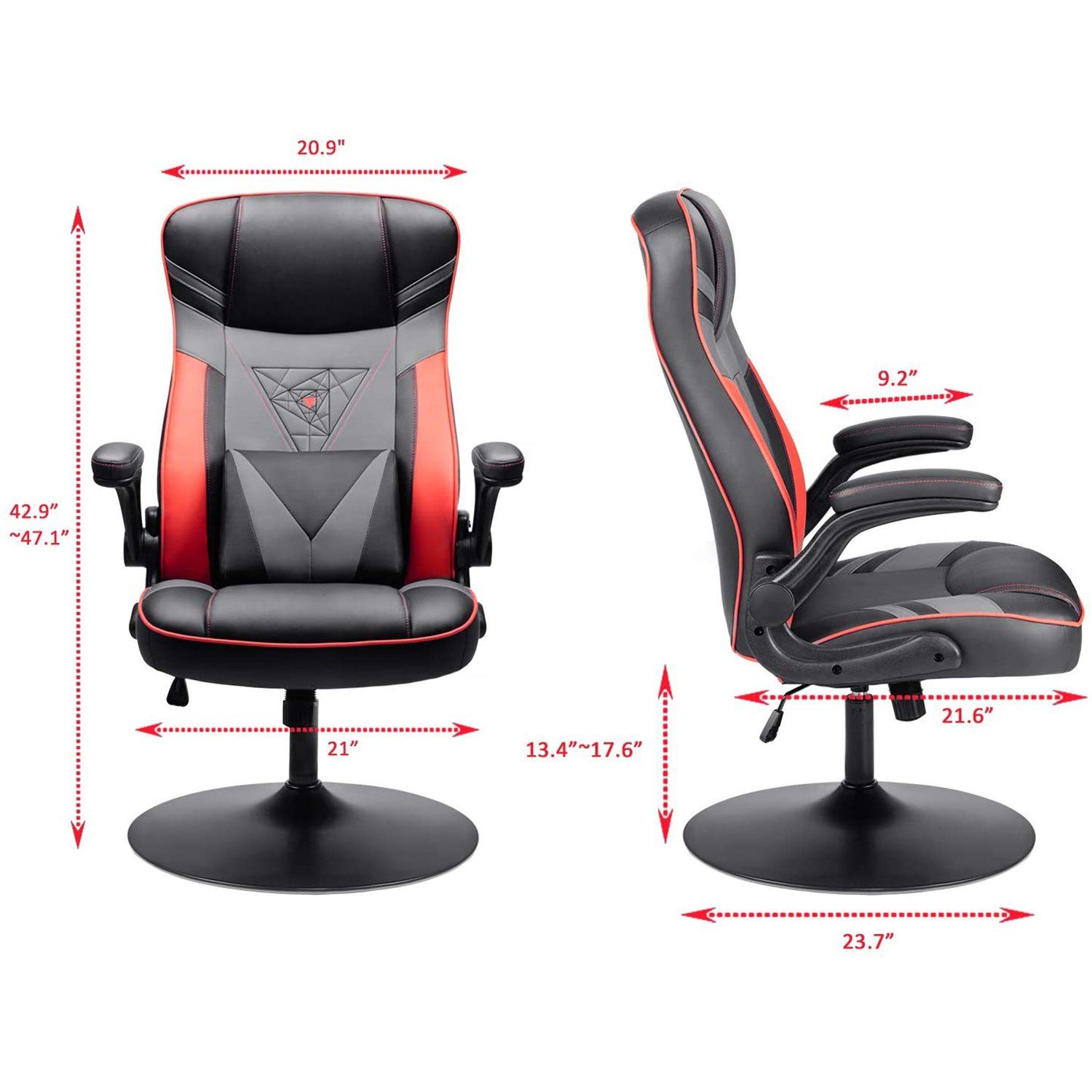 Homall Rocking Gaming Chair Racing Computer Game Chairs Office Adjustable Swivel High Back PC Gamer Chair Armrest Support for Adult