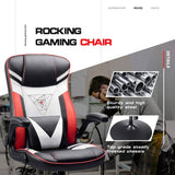 Homall Rocking Gaming Chair Racing Computer Game Chairs Office Adjustable Swivel High Back PC Gamer Chair Armrest Support for Adult