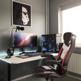 Homall Rocking Gaming Chair Racing Computer Game Chairs Office Adjustable Swivel High Back PC Gamer Chair Armrest Support for Adult