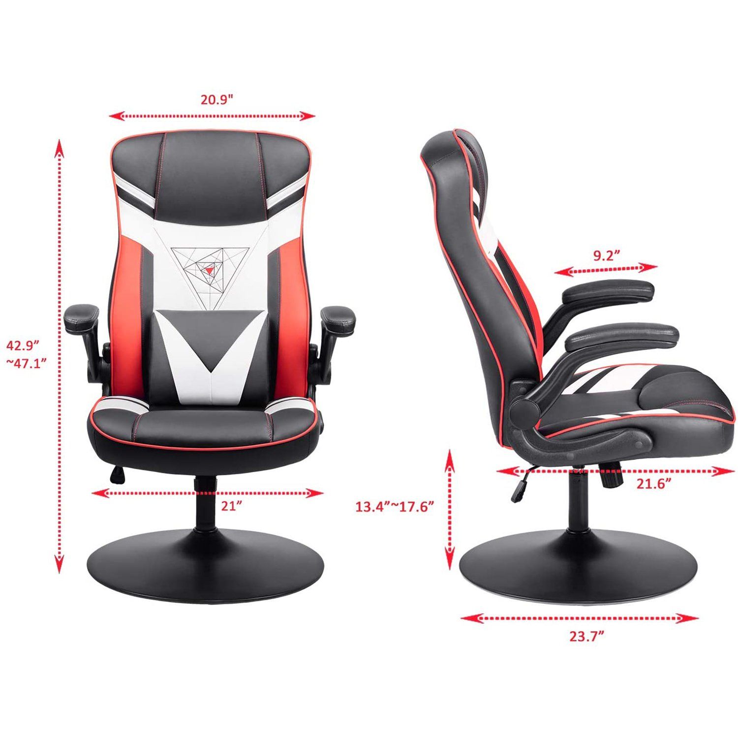 Homall Rocking Gaming Chair Racing Computer Game Chairs Office Adjustable Swivel High Back PC Gamer Chair Armrest Support for Adult