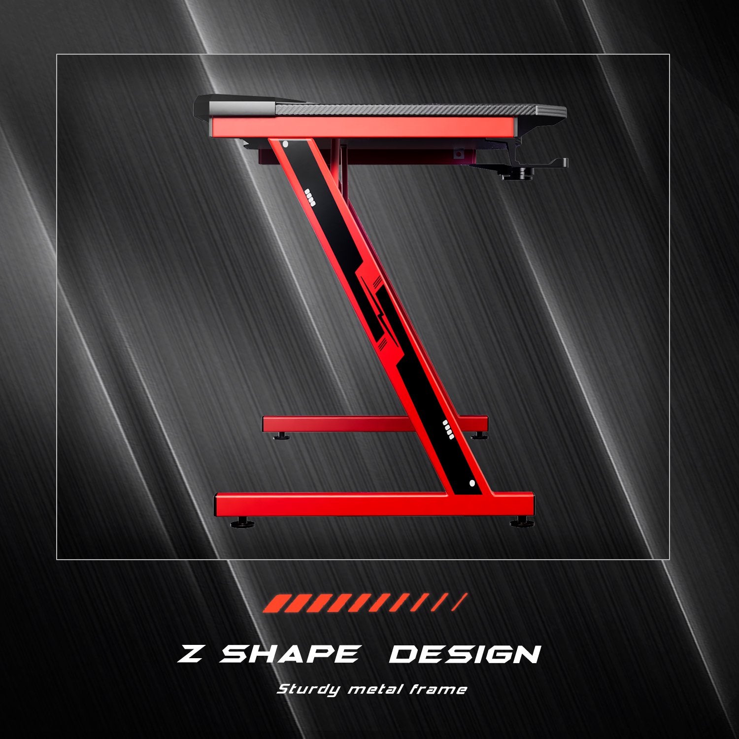 Homall 44in Gaming Desk Z Shaped PC Gaming Table Home Office Workstation