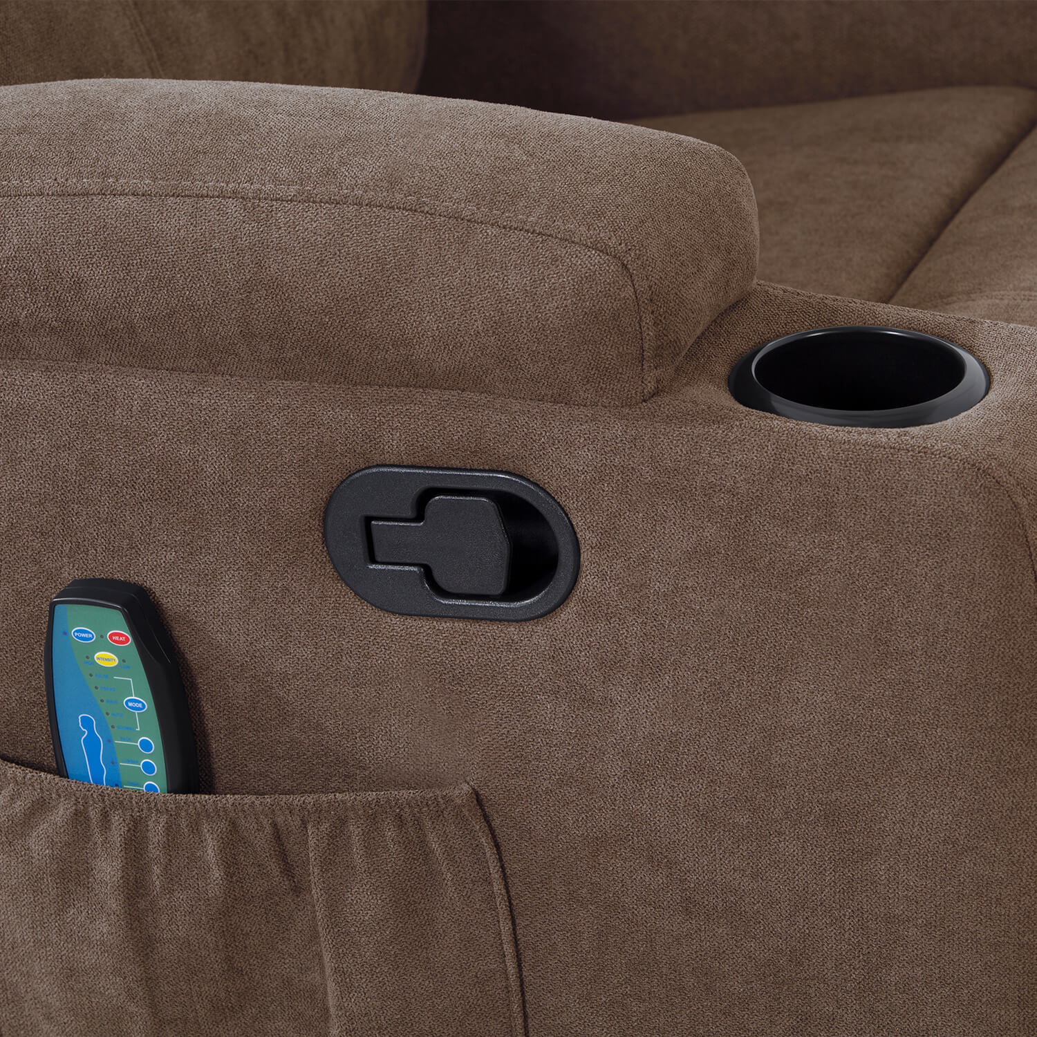 Homall 360° Fabric Swivel Rocker Recliner, Electric Massage Recliner Chair