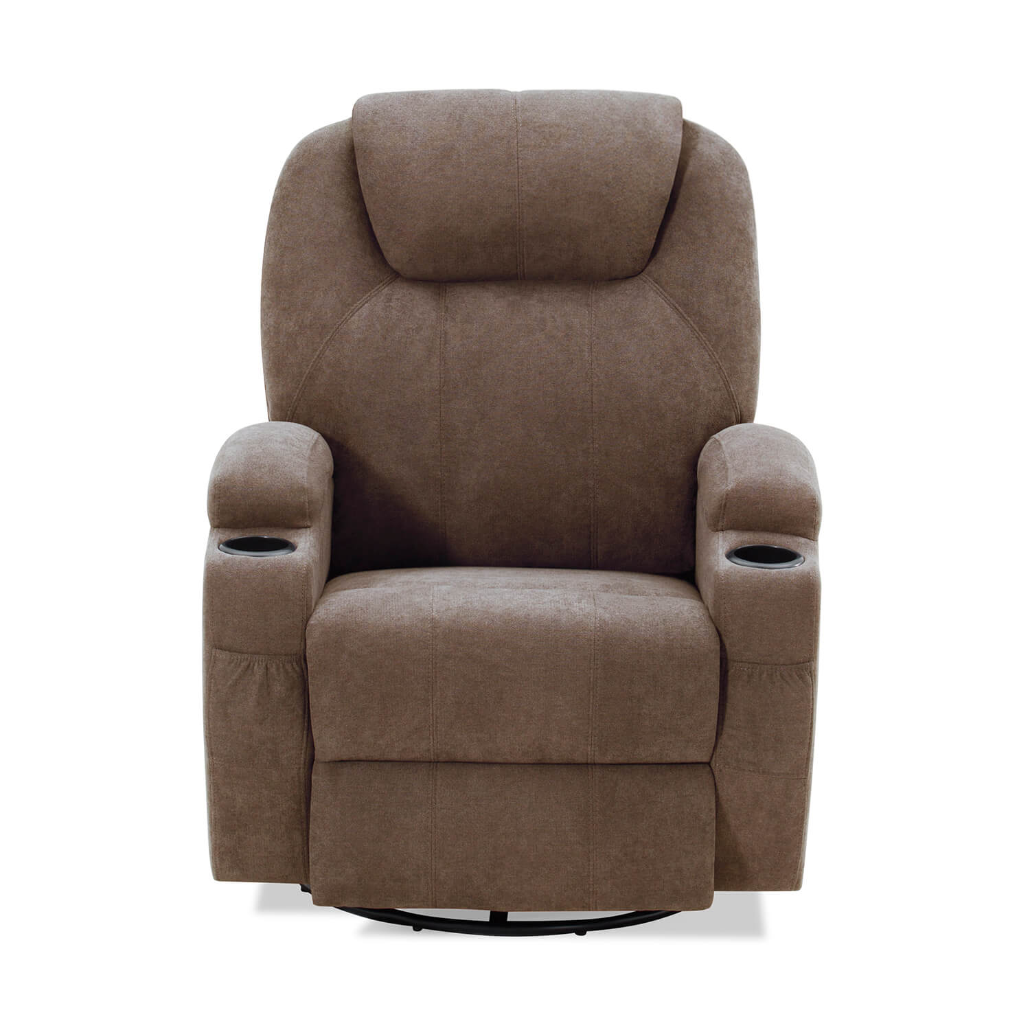 Homall 360° Fabric Swivel Rocker Recliner, Electric Massage Recliner Chair