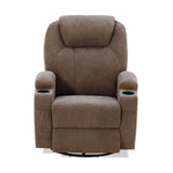 Homall 360° Fabric Swivel Rocker Recliner, Electric Massage Recliner Chair