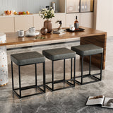 Homall Backless Modern Square Bar tools, 24Counter Height Island Chairs, Set of 2