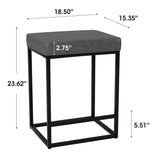 Homall Backless Modern Square Bar tools, 24Counter Height Island Chairs, Set of 2