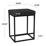 Homall Backless Modern Square Bar tools, 24Counter Height Island Chairs, Set of 2