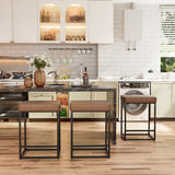 Homall Backless Modern Square Bar tools, 24Counter Height Island Chairs, Set of 2