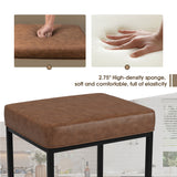 Homall Backless Modern Square Bar tools, 24Counter Height Island Chairs, Set of 2