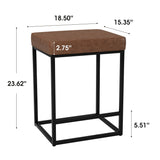 Homall Backless Modern Square Bar tools, 24Counter Height Island Chairs, Set of 2