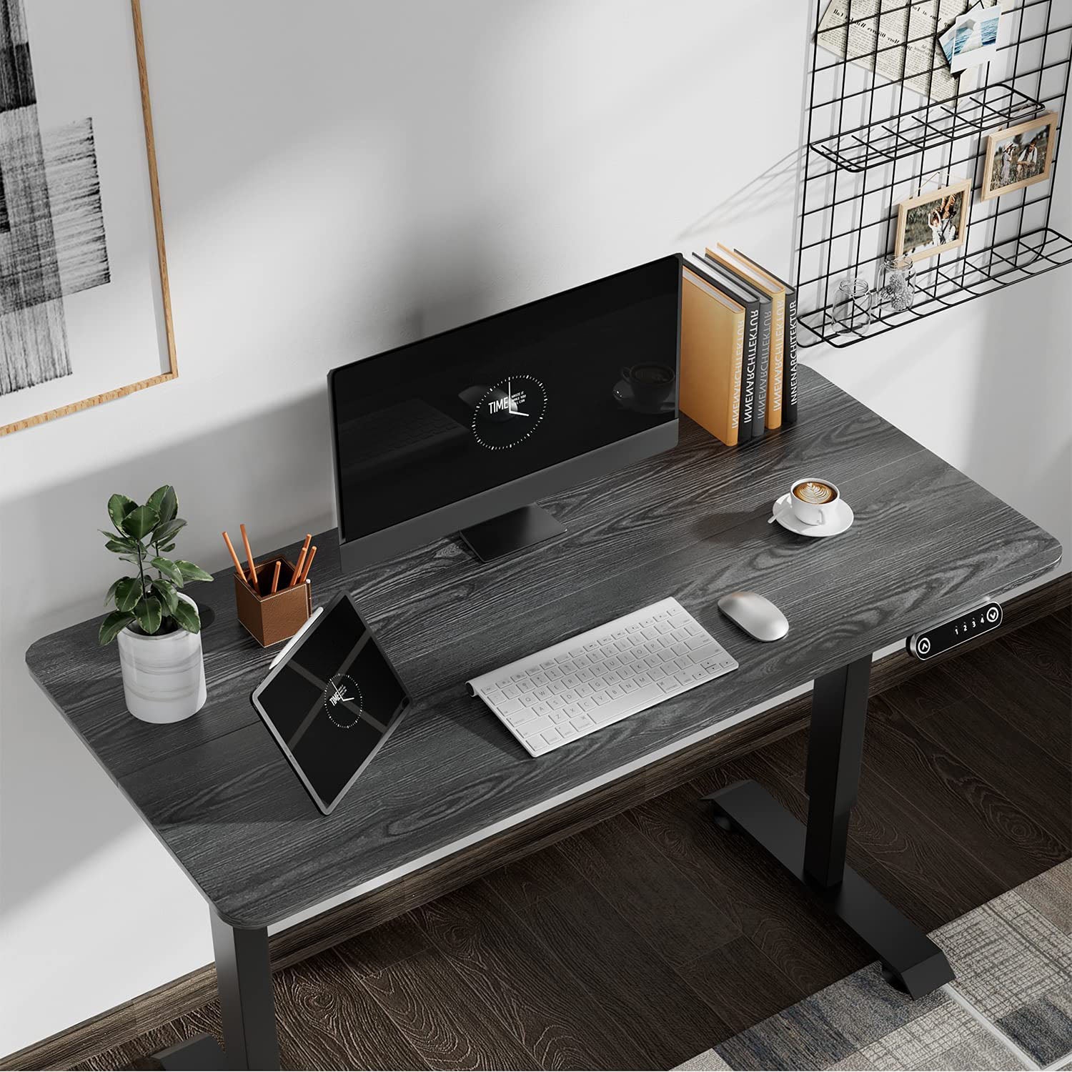 Homall Electric Standing Desk Height Adjustable Office Stand Desk with Preset Height Memory Controller, 47 Inches