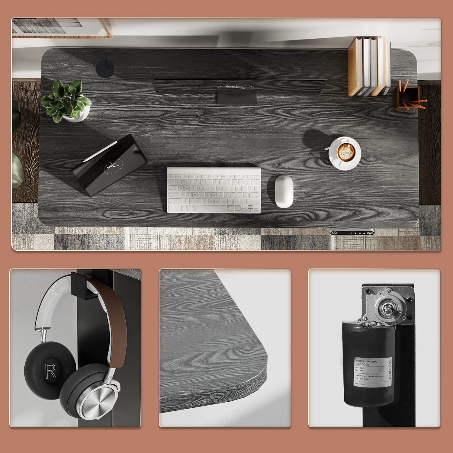 Homall Electric Standing Desk Height Adjustable Office Stand Desk with Preset Height Memory Controller, 47 Inches