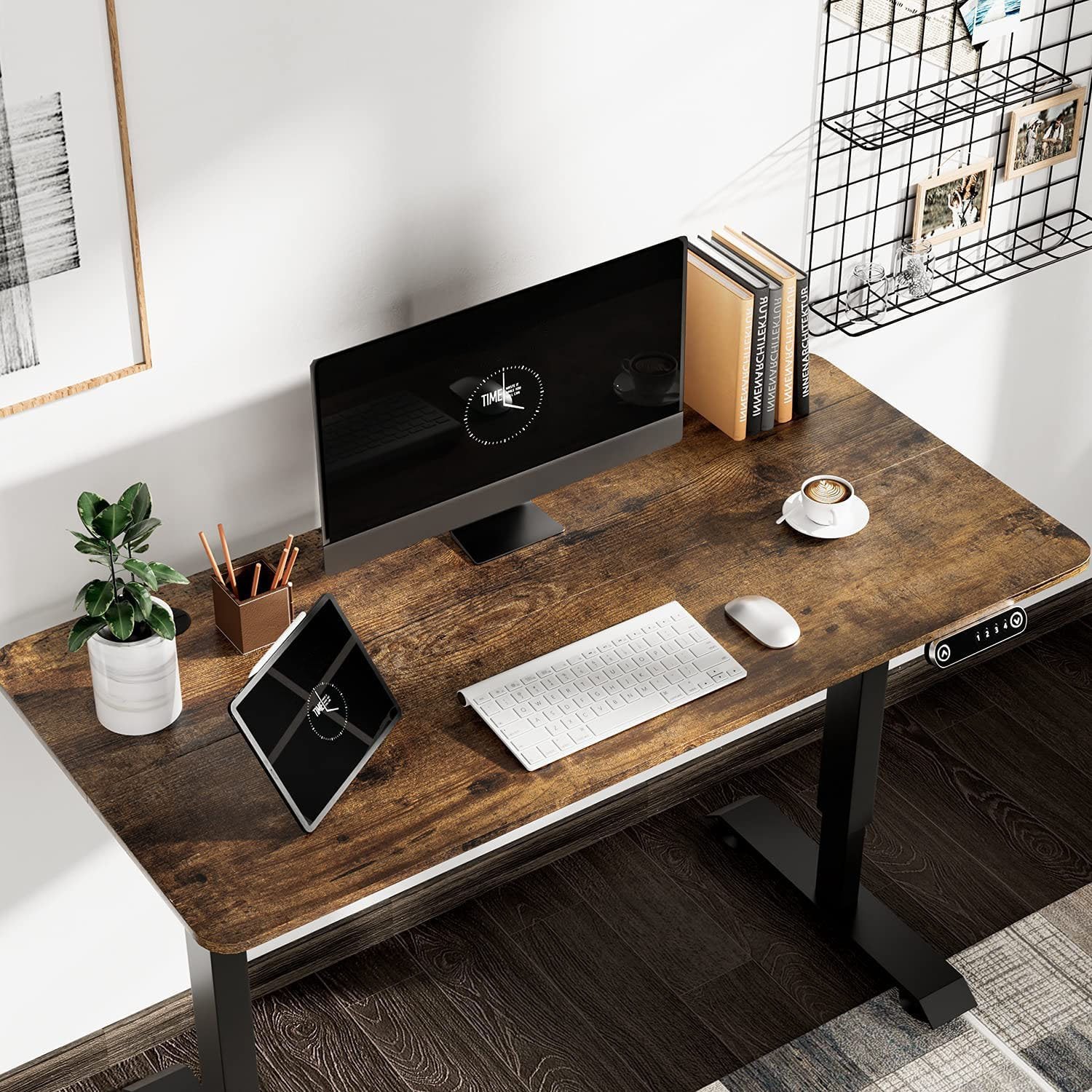 Homall Electric Standing Desk Height Adjustable Office Stand Desk with Preset Height Memory Controller, 47 Inches