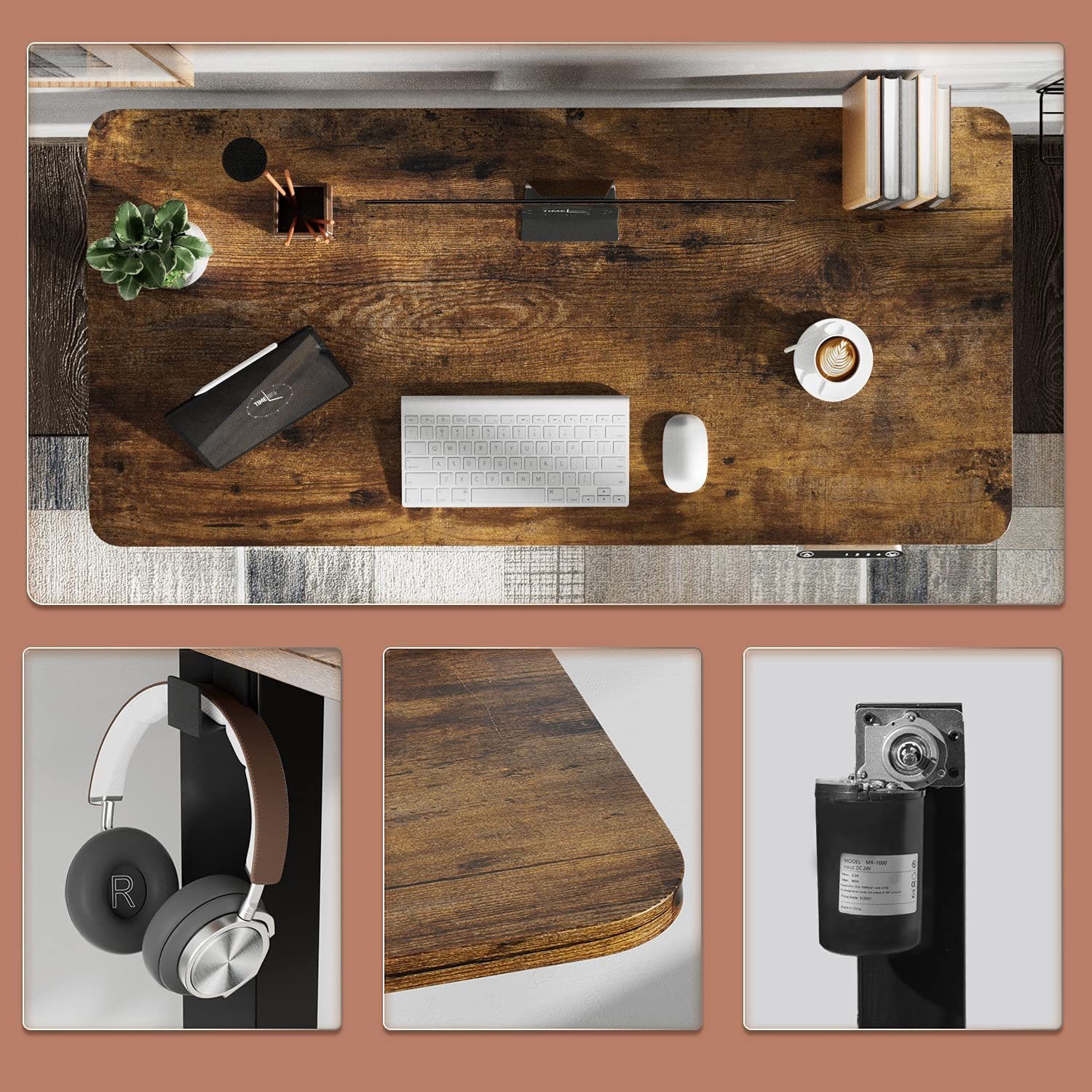 Homall Electric Standing Desk Height Adjustable Office Stand Desk with Preset Height Memory Controller, 47 Inches