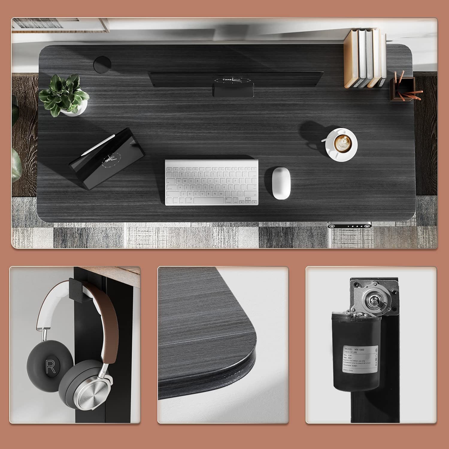 Homall Electric Standing Desk Height Adjustable Office Stand Desk with Preset Height Memory Controller, 47 Inches