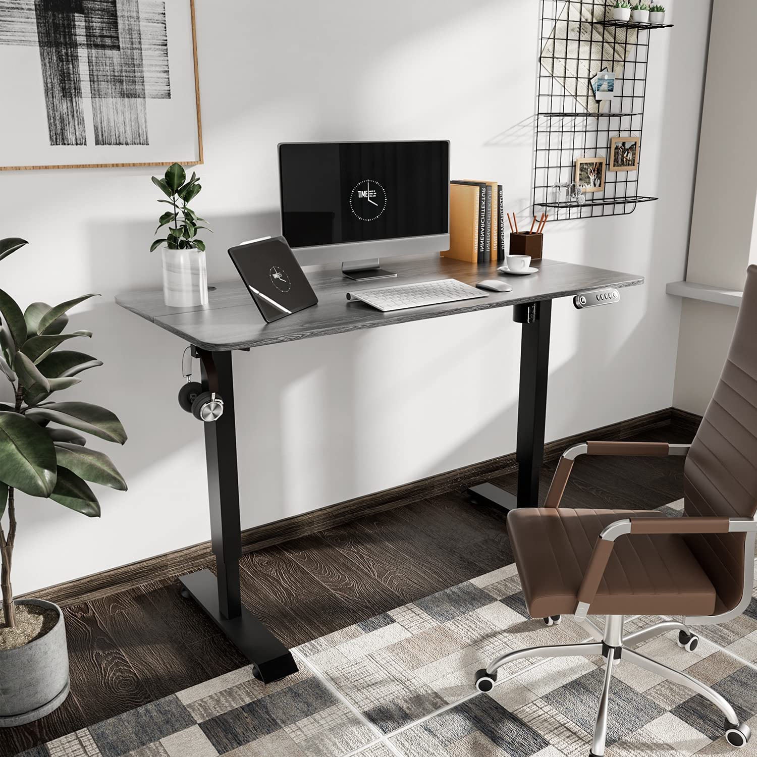 Homall Electric Standing Desk Height Adjustable Office Stand Desk with Preset Height Memory Controller, 47 Inches