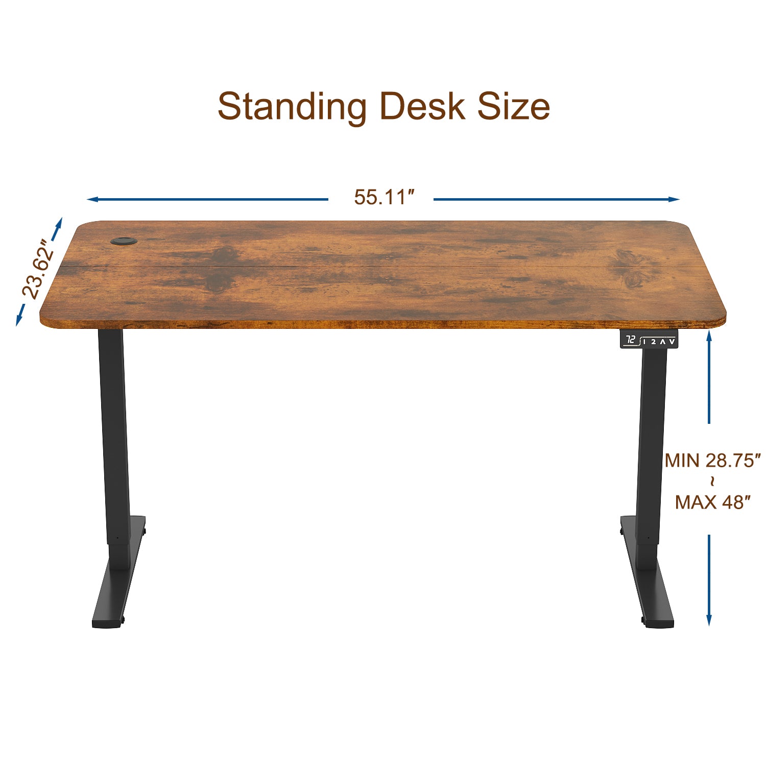 Homall 55 Inches Electric Standing Desk with Splice Board
