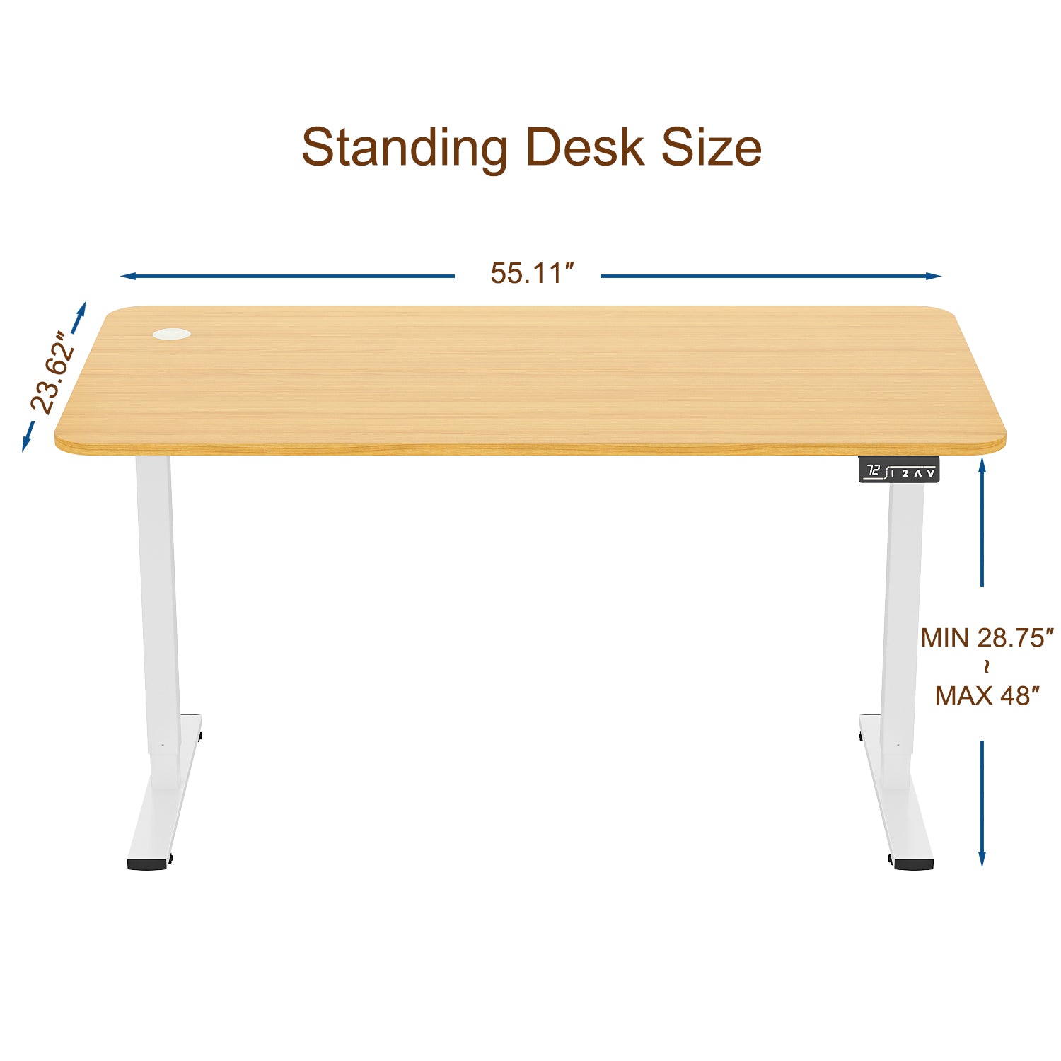 Homall 55 Inches Electric Standing Desk with Splice Board