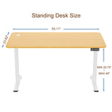 Homall 55 Inches Electric Standing Desk with Splice Board