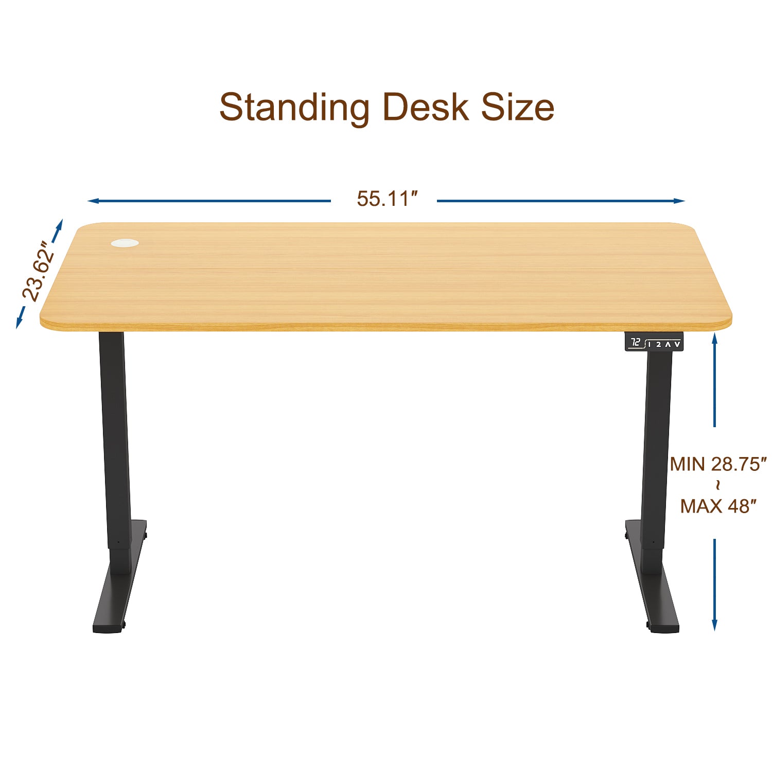 Homall 55 Inches Electric Standing Desk with Splice Board