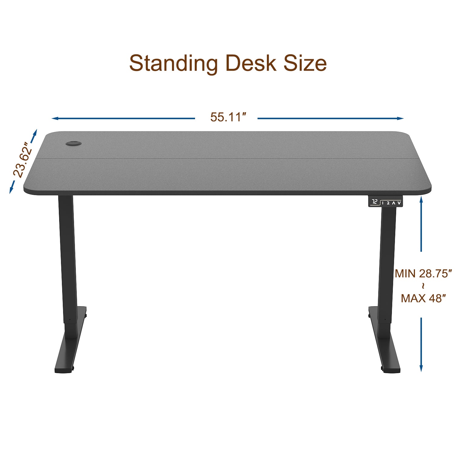 Homall 55 Inches Electric Standing Desk with Splice Board