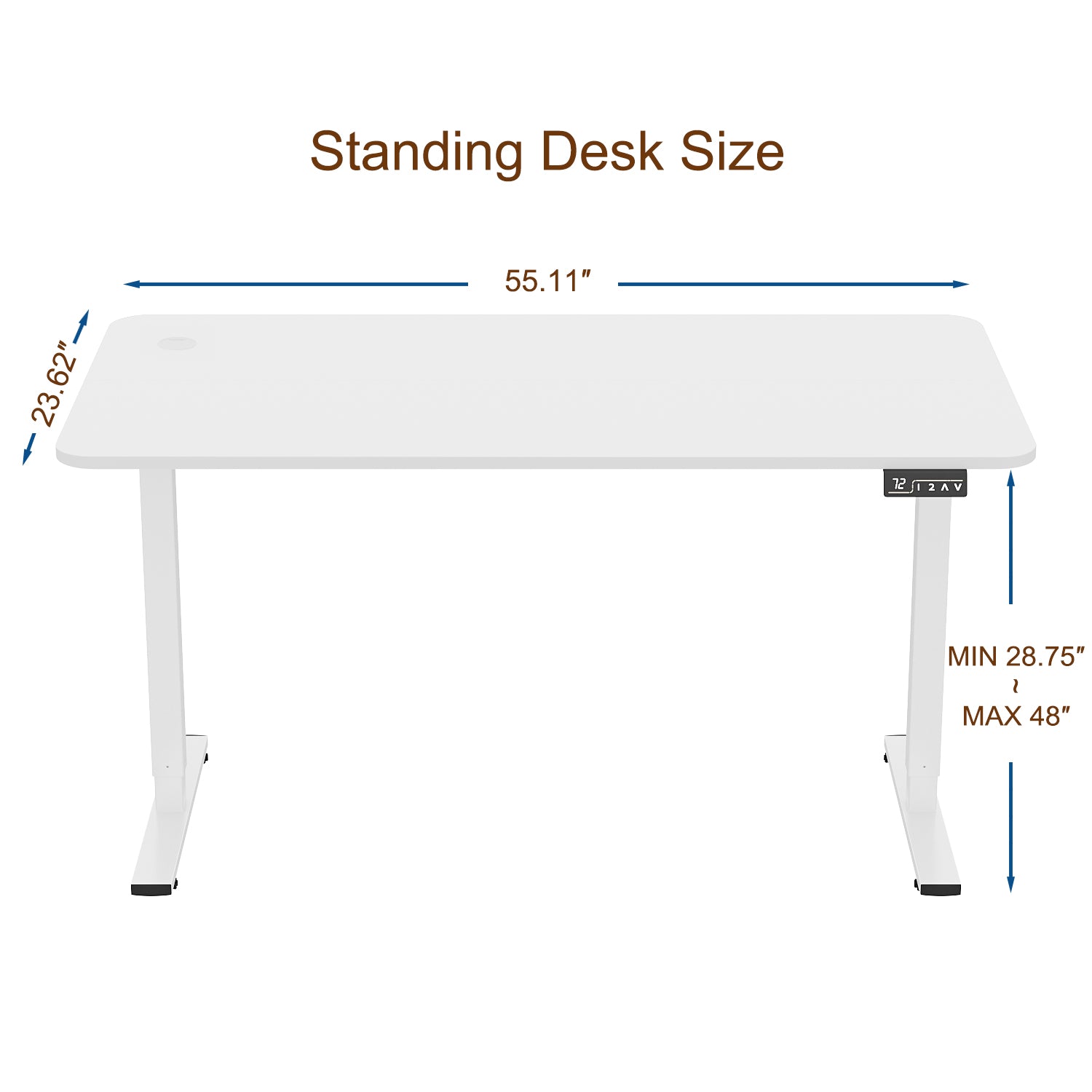Homall 55 Inches Electric Standing Desk with Splice Board