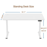 Homall 55 Inches Electric Standing Desk with Splice Board