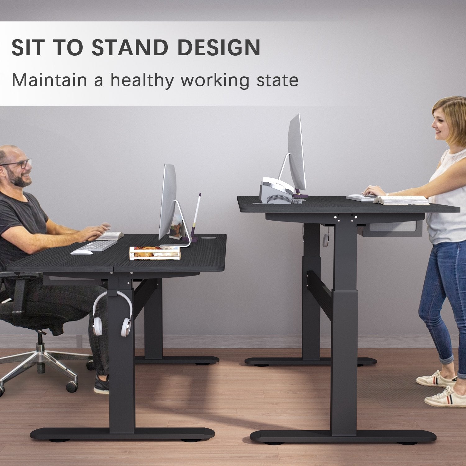 Homall Electric Standing Desk with Drawer, 43.3 Inch